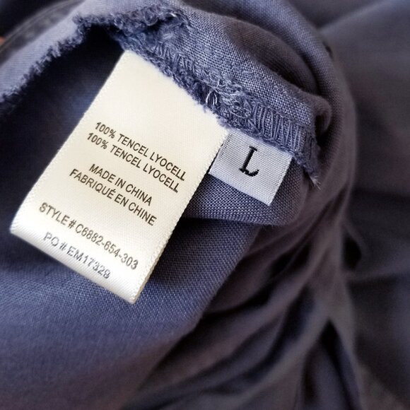 Anthropologie Cloth & Stone Tie Open Back Crop Jumpsuit L Wide Leg Flowy Tencel - Picture 8 of 12